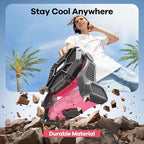 20000mAh Solar Fan with LED Lantern, 10W Solar Panel Rechargeable Battery Powered Camping Fan for Outside, 9 Inch Portable Battery Operated Hurricane Supplies for Picnic, Barbecue, Fishing, Travel