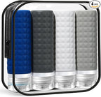 Travel Bottles for Toiletries, TSA Approved Travel Size Containers, Leak Proof Silicone Shampoo Bottles, Small Toiletry Containers with Clear Bag for Shampoo Conditioner Lotion