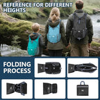 15L Hiking Backpack - Small Lightweight Packable Daypack Travel Outdoor Foldable Shoulder Bag Camping Hiking Backpack for Women Men - Black
