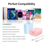 Compatible with iPhone Charger Fast Charging, [3Pack 10FT] 20W PD USB C Wall Charger Block with Type C to Lighting Cable Compatible with iPhone 14/13/12 Pro Max/11/XS/XR/X/8/Plus