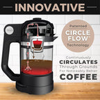 VINCI Micro Café Smallest Single-Serve Coffee Brewer | Compatible with Keurig K-Cups, K-Pods | Glass Carafe | Enclosed Brewing for Hotter Coffee | Large Capacity Reusable Filter Cup Included (White)