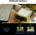 WARSUN Camping Light,Lightweight LED Camping Light,Long Lasting,Multi Lighting,Rechargeable Type C,Magnetic,Hanging,Outdoor,Hiking,Camping (Light Green)