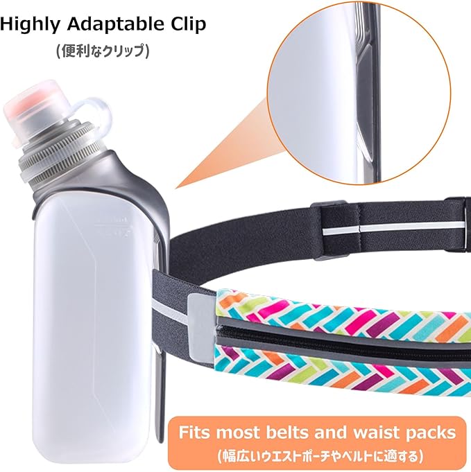 Azarxis Running Water Bottles Flask BPA Free Leakproof Hydration Vest Packs Waist Belt Replacement for Triathlon Marathon Hiking Cycling Climbing Runner