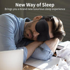 NEWVANGA Sleep Mask for Back and Side Sleeper, Block Out Light, Luxury Sleeping Eye Mask of 3D Night Blindfold, Zero Pressure Breathable Travel Eye Cover Black