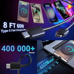 USB C Android Charger Fast Charging Cord, Super Fast Phone Chargers 8FT C to C Type Cable with 25W USBC Wall Block for Samsung Galaxy S26 S25 S24 Ultra Plus/S23/S22/S21/S20/Note 20/10, Black