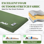 Camping Sleeping Pad Self Inflating Sleeping Pad with Electric Pump, 3.2" Ultra-Thick Memory Foam Sleeping Mat with Pillow, Camping Mattress Compact for Backpacking Hiking Traveling