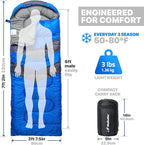 MalloMe Sleeping Bags for Adults Cold Weather & Warm - Backpacking Camping Sleeping Bag for Kids 10-12, Girls, Boys - Lightweight Compact Camping Essentials Gear Accessories Hiking Sleep Must Haves