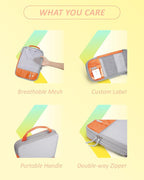 BAGSMART 6 Set /4 Set/2 Set Compression Packing Cubes for Travel, Lightweight Luggage Organizer Bags, Durable Space Saver Bags Travel Essentials