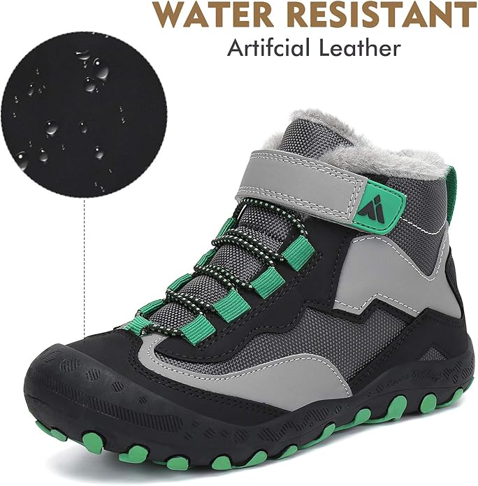 Mishansha Kids Hiking Boots Toddler Girls Boys Hiking Shoes Water-Resistant Anti-Collision Non-Slip Athletic Outdoor Trekking Boots
