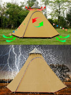 12'x10'x8'Dome Camping Tent 5-6 Person 4 Season Double Layers Waterproof Anti-UV Windproof Tents Family Outdoor Camping Tent