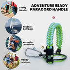 Insulated Water Bottle 64 oz, Triple Wall Vacuum Stainless Steel (Cold for 48 Hrs), Leak Proof & Non-BPA, Half Gallon Water Flask Jug with Paracord Handle & Straw Spout Lids