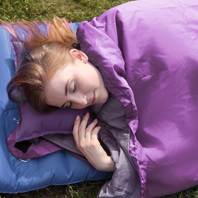 REDCAMP Ultra Lightweight Sleeping Bag for Backpacking, Hiking, Comfort for Adults Warm Weather, with Compression Sack