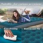 Single Size Camping Air Mattress with Built in Foot Pump, Inflatable Bed Blow Up Mattress Sleeping Pad
