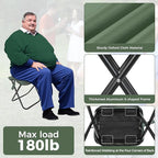 Folding Camping Stools for Adults Portable, Collapsible Stool with Carry Bag, Outdoor Chairs for Travel Walking Hiking Fishing Picnic Barbecue(Green)