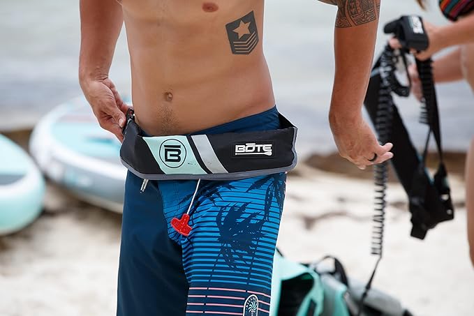 BOTE Life Jacket Manual Inflatable Mechanism Teen to Adult Life Vest Belt Pack Inflatable PFD Waist US Coast Guard Approved CO2 Included Unisex Belt Pack Adjustable