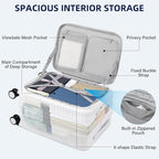 20 Inch Carry on Luggage 22x14x9 Airline Approved Hard Shell Suitcases with Wheels, Top Opening Expandable Carry on Luggage with Cup Holder Small Rolling Suitcase with Lock, White