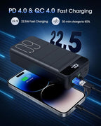 Portable Charger 60000mAh Power Bank - 22.5W Fast Charging External Battery Pack, LED Display USB C Portable Cell Phone Charger for iPhone 15/14/13 Pro, Android, Samsung Galaxy, Etc