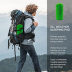 Camping Sleeping Pad, Ultralight Inflatable Mattress with Pillow Built-in Foot Pump for Outdoor Hiking Travel Tent Backpacking Trip Car, Compact Lightweight Camping Mat, Army Green