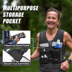 Running Vest for Women & Men,Hydration Vest w/ 17 oz Water Bottle,Breathable & Reflective w/ Adjustable Chest Straps & Waterproof Phone Pouch for Run,Trail,Hiking