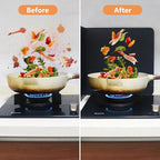 2 Pieces Grease Splatter Guard 2 Sided Foldable Stainless Steel Splatter Guard Oil Splash Guard for Grease Stainless Steel Backsplash for Stove Frying Pan Splatter Guard (11.4" X 15.7")