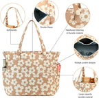 Bluboon Waterproof Beach Tote Pool Bags for Women Ladies Extra Large Carry On Bag With Wet Compartment for Weekender Travel