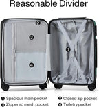 Hanke 29 Inch Expandable Checked Luggage Lightweight PC Hard Shell Luggage Suitcases with Wheels Travel Luggage Rolling Large Suitcase Travel Luggage Bag for Study Abroad.(Blackish Green)