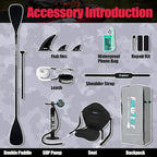 FunWater Inflatable Stand Up Paddle Board with Premium SUP Paddleboard Accessories, Anti-Slip EVA Deck, 11'/10'6'' Paddle Boards for Adults & Youth of All Skill Levels