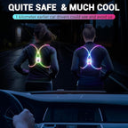 Running Lights For Runners, Reflective Running Vest, Reflective Running Gear Walking Vest For Women, Night Running Gear, Light Up Running Vest, Gifts For Runners, Safety Running Vest For Women & Men