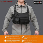 Outdoor Chest Bag For Men and Women, Tactical Vest For Running, Cycling, EDC Chest Pack Rig For Sports and Workouts
