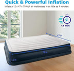 Electric Air Pump for Inflatables,Portable Quick-Fill Air Pump with 3 Nozzles,110V AC/12V DC,Inflator & Deflator Pumps for Outdoor Camping,Air Mattress Beds,Boats,Inflatable Cushion,Couch,Pool Floats