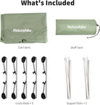 Naturehike GreenWild Camping Cot, Ultralight Folding Backpacking Cot, 60-Second Easy Set-Up, Supports 330lbs, Portable Camping Bed for Adults for Camping Hiking Travel Home