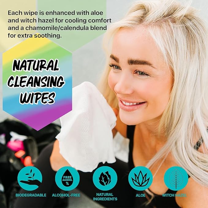 Body 6-Count Wipes - Original Disposable Wipes, Individually Wrapped for the Gym, Workout, Hiking, Travel, and Sport (Mixed Trial 6 Pack)