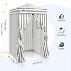 EAGLE PEAK Flex Ultra Compact 4x4 Pop-up Canopy, Sun Shelter, Changing Room, Portable Privacy Canopy Cabana for Pool, Fashion Photoshoots, or Camping, Gray/White