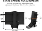 Snake Gaiters Leg Guards, Waterproof Snake Guards, Adjustable Snake Bite Protection for Lower Legs, Snake Chaps for Men&Women