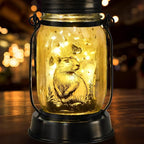 Capybara Gifts for Women/Men Capybara Solar Lanterns Mom Grandma Birthday Present Lantern Memorial Lights Solar Garden Decoration Outside for Yard, Patio,Backyard,Porch Torches