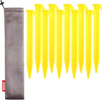 10-Pack Plastic Tent Stakes – 6-Inch Heavy Duty Canopy Anchoring Pegs for Camping, Gardening, Landscaping, Backpacking – Lightweight, Rust-Proof, Reusable Camping Stake