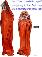 Emergency Sleeping Bags 2 Pack | Portable Emergency Blanket Survival Gear