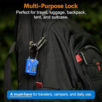 Bright Colors, TSA Approved Luggage Locks 4 Pack, Re-settable Combination with Alloy Body, Blue 4 Locks.