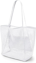 KALIDI Beach Nylon Mesh Tote Bag, Casual Tote Bag Hobo Women Foldable MAX 23L Shoulder Bag For Beach Picnic Vacation