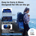 KingCamp Ultralight Camping Blanket, Packable Down Alternative Puffy Printed Wearable Blanket with Snap Buttons & Corner Loops Weatherproof Quilt for Outdoor Travel Stadium (79"L x 57"W, STARRYSKY)