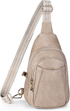 Crossbody Bags for Women Anti Theft Vegan Leather Sling Bag RFID Blocking Chest Bag for Travel