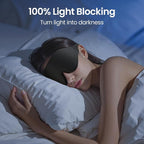 Cotton Sleep Mask, 100% Blockout Eye Mask, 3D Sleep Mask for Zero Eye Pressure, Cotton Comfort for Men and Women Travel/Sleeping