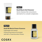 COSRX All About Snail Mucin Korean Skin Care Set, Mini Travel Essentials, Travel Size Gift Set with Snail Mucin Face Wash, Serum, Moisturizer & Eye Cream, Rejuvenating Kit, Mothers Day Gifts for Mom