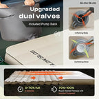 Self-Inflating Sleeping Pad with Portable Electric Air Pump, 4in Thick Memory Foam Camping Mattress for Tent Cot & Car Travel, Fast Inflate & Deflate Camping Pad