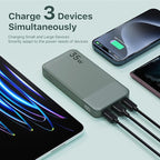 NOBIS Portable Charger, 10000mAh Power Bank Fast Charging, Battery Pack with C to C Cable, Battery Bank with Digital Display for iPhone iPad Android etc (Green, 35W)