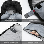 BISINNA 0 Degree Winter Sleeping Bags(480GSM) for Adults-Cold Weather Camping Sleeping Bag-Comfortable Warm Portable Sleeping Bags with Pillow Compression Sack for Backpacking Hiking Outdoor