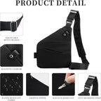 Anti Theft Crossbody Travel Bag for Women Men,Multi-pocket Crossbody Bag,Slim Sling Bag with Adjustable Strap