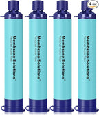 Membrane Solutions Straw Water Filter S1, NSF/ANSI 42&372&401 certificated, Survival Filtration Portable Gear, Emergency Preparedness, Supply for Drinking Hiking Camping Team Family Outing