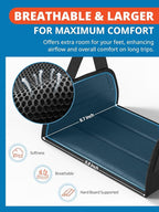 SARISUN 3 in 1 Airplane Travel Essentials Kit, Travel Pillow with Head Support, 3D Eye Mask for Sleeping, No Collapse Foot Hammock for Airplane, Portable Long Flights/Car Road Trip Essentials Sets