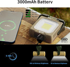 WARSUN Rechargeable LED Camping Lantern Mini Tripod Work Light 6 Modes, 1000 LM High Lumens Portable Magnetic Flashlight, Lightweight Tent Light, for Camping, Repair, Emergency